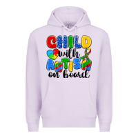 Lilac child with autism on board Premium Hoodie - Artiststas
