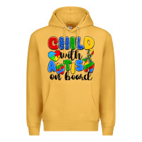 Mustard child with autism on board Premium Hoodie - Artiststas