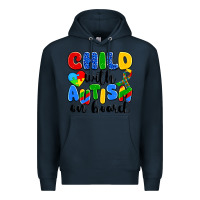 Navy child with autism on board Premium Hoodie - Artiststas