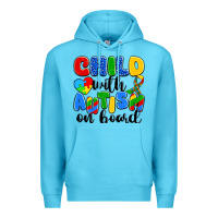 Ocean Blue child with autism on board Premium Hoodie - Artiststas