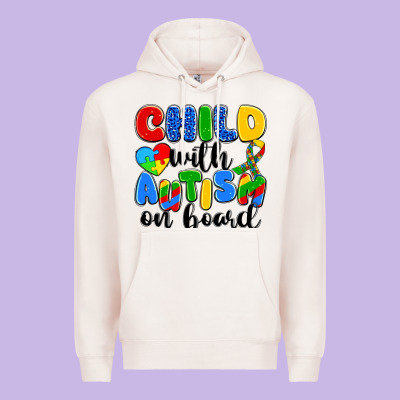 Child With Autism On Board Premium Hoodie Designed By Artiststas