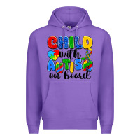 Purple child with autism on board Premium Hoodie - Artiststas