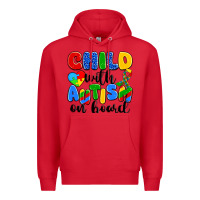 Red child with autism on board Premium Hoodie - Artiststas