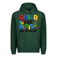 Sports Green child with autism on board Premium Hoodie - Artiststas