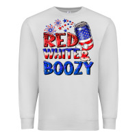 Dove Grey red white boozy Premium Sweatshirt - NancyCooperArtShop