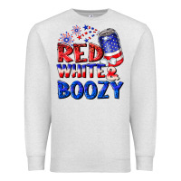 Oatmeal Heather red white boozy Premium Sweatshirt - NancyCooperArtShop