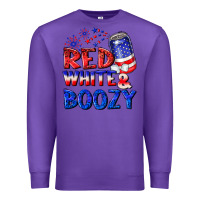 Purple red white boozy Premium Sweatshirt - NancyCooperArtShop