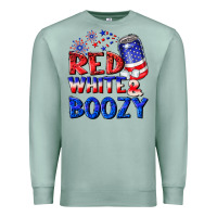 Seafoam red white boozy Premium Sweatshirt - NancyCooperArtShop