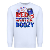White red white boozy Premium Sweatshirt - NancyCooperArtShop