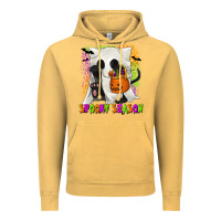 Vintage Mustard Spooky Season Ghost Cat Vintage Hoodie - texasbilliewilder