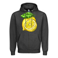 Charcoal Heather lemon Zipper Hoodie - BarkalooDesign