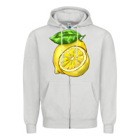 Dove Grey lemon Zipper Hoodie - BarkalooDesign