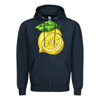 Navy lemon Zipper Hoodie - BarkalooDesign