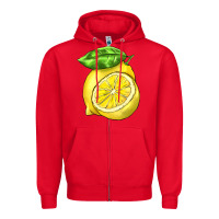 Red lemon Zipper Hoodie - BarkalooDesign