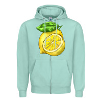 Seafoam lemon Zipper Hoodie - BarkalooDesign