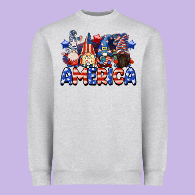 America Gnomes 4th Of July Heavyweight Sweatshirt Designed By Cowgirlartshop