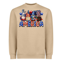 Mushroom America gnomes 4th of July Heavyweight Sweatshirt - CowGirlArtShop