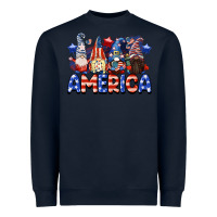 Navy America gnomes 4th of July Heavyweight Sweatshirt - CowGirlArtShop