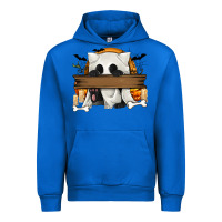Cobalt Personalized Halloween Ghost Cat Urban Hoodie - texasbilliewilder