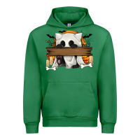 Emerald Personalized Halloween Ghost Cat Urban Hoodie - texasbilliewilder