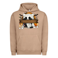 Pigment Burro Personalized Halloween Ghost Cat Urban Hoodie - texasbilliewilder