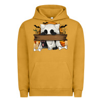 Pigment Peanut Butter Personalized Halloween Ghost Cat Urban Hoodie - texasbilliewilder