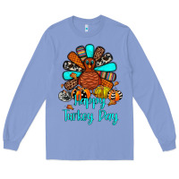Colony Blue happy turkey day Long Sleeve Tee - JahusDesignShop