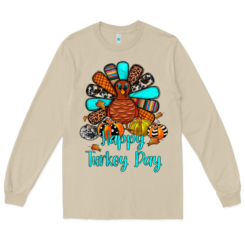 Happy Turkey Day Long Sleeve Tee by JahusDesignShop | Teevron