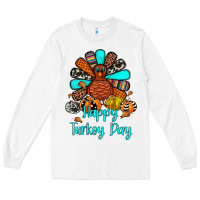 White happy turkey day Long Sleeve Tee - JahusDesignShop