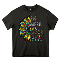 Asphalt autism sunflower Heavy Core Tee - CowhideDigitalArt