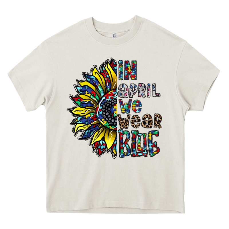 Autism Sunflower Heavy Core Tee by CowhideDigitalArt | Teevron