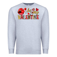 Heather Grey be my valentine Premium Sweatshirt - NancyCooperArtShop
