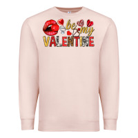 Pale Pink be my valentine Premium Sweatshirt - NancyCooperArtShop