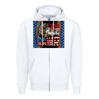 White Red White Rawr Dinosaur T-Rex Zipper Hoodie - LillyAllenDesigns