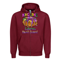 Burgundy mardi gras king cage calories don't count Zipper Hoodie - BarkalooDesign