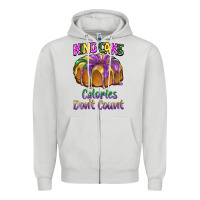Dove Grey mardi gras king cage calories don't count Zipper Hoodie - BarkalooDesign