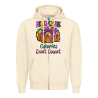Sandshell mardi gras king cage calories don't count Zipper Hoodie - BarkalooDesign