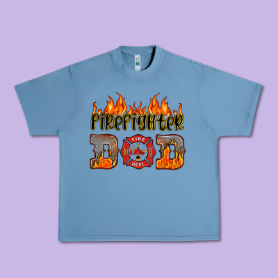 Firefighter Dad Urban Heavy Tee Designed By Hra Design Shop