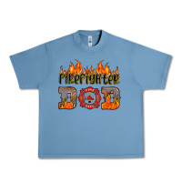 Pebble Blue firefighter dad Urban Heavy Tee - HRA Design Shop