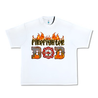 White firefighter dad Urban Heavy Tee - HRA Design Shop