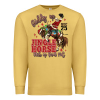 Antique Gold giddy up jingle horse pick up your feet Premium Sweatshirt - MaliasSmallBusiness