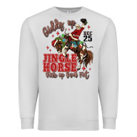 Dove Grey giddy up jingle horse pick up your feet Premium Sweatshirt - MaliasSmallBusiness