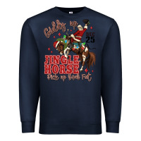 Navy giddy up jingle horse pick up your feet Premium Sweatshirt - MaliasSmallBusiness