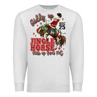 Oatmeal Heather giddy up jingle horse pick up your feet Premium Sweatshirt - MaliasSmallBusiness