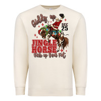 Sandshell giddy up jingle horse pick up your feet Premium Sweatshirt - MaliasSmallBusiness