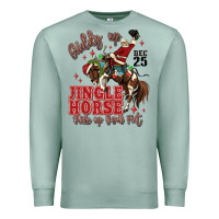 Seafoam giddy up jingle horse pick up your feet Premium Sweatshirt - MaliasSmallBusiness