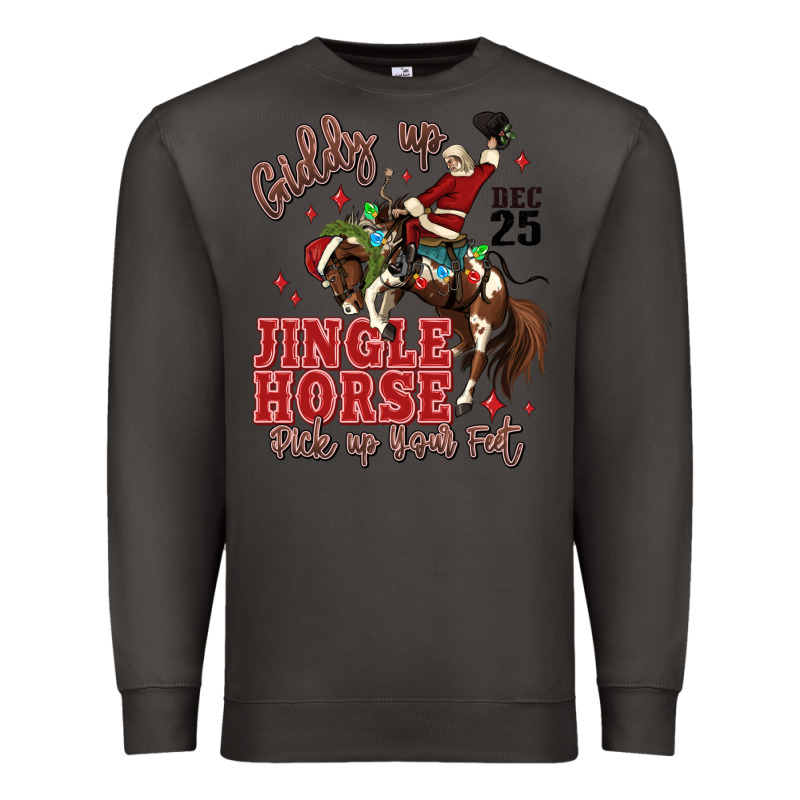 Giddy Up Jingle Horse Pick Up Your Feet Premium Sweatshirt by MaliasSmallBusiness | Teevron