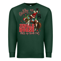 Sports Green giddy up jingle horse pick up your feet Premium Sweatshirt - MaliasSmallBusiness