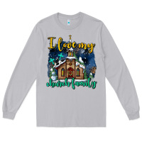 Moon Dust Christmas church and snow   ı love my church family Long Sleeve Tee - AdoDesignShop