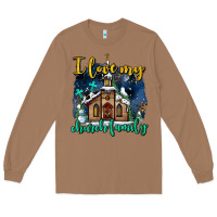 Toasted Coconut Christmas church and snow   ı love my church family Long Sleeve Tee - AdoDesignShop